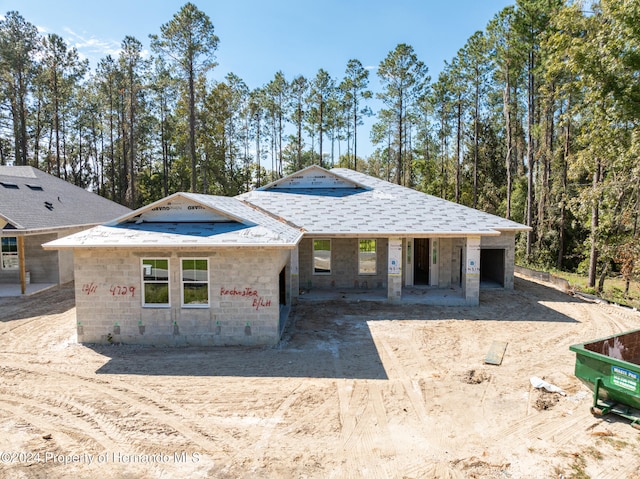 view of property under construction