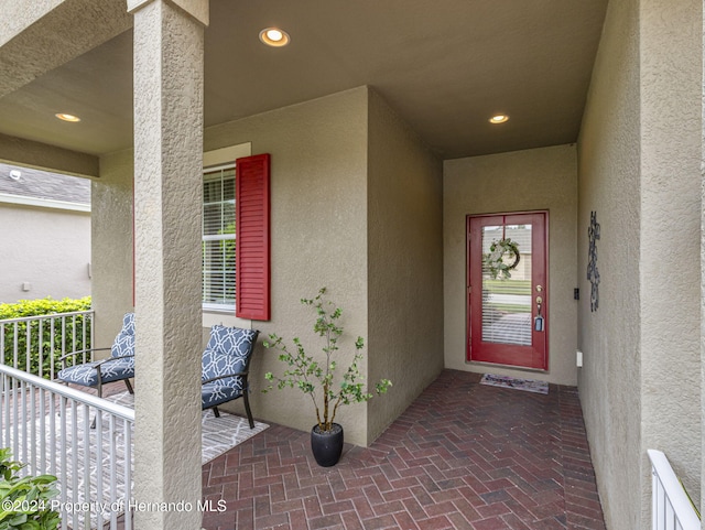 view of doorway to property