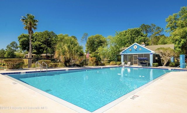 view of pool