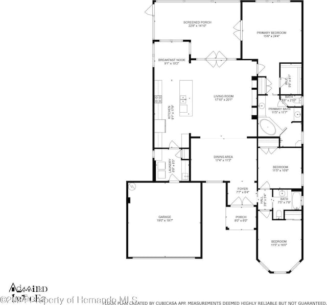 9312 Gentle Ben Ct, Weeki Wachee, FL 34613 - view of home floor plan