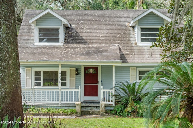 view of cape cod home