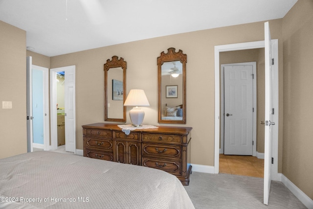 view of carpeted bedroom