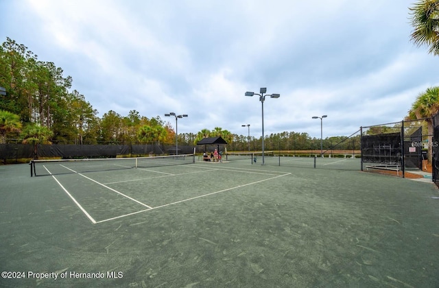 6436 Summit View Dr, Brooksville, FL 34601 - view of tennis court with fence