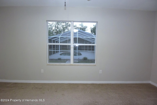 view of carpeted empty room