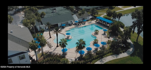 view of pool with a patio area