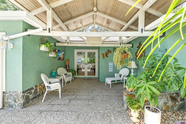 view of patio with french doors