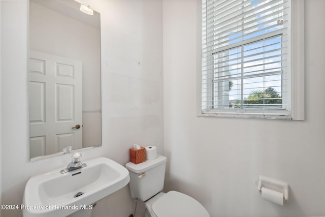 bathroom featuring toilet and sink