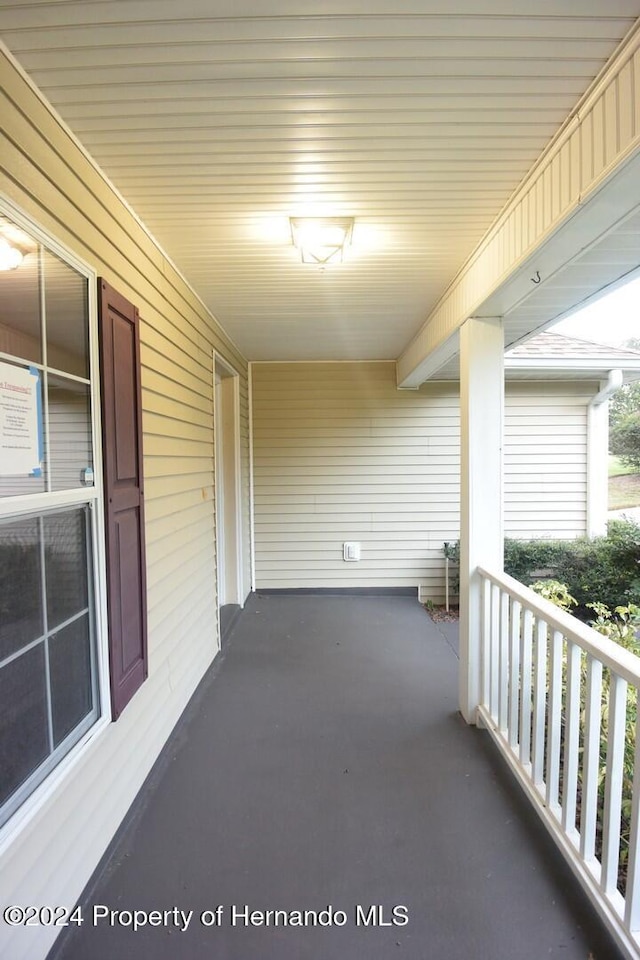 view of patio with a porch