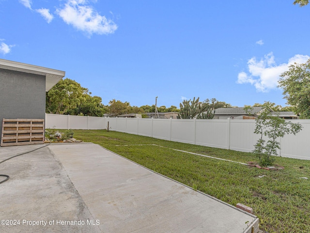 view of yard with a patio