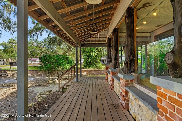 view of wooden terrace