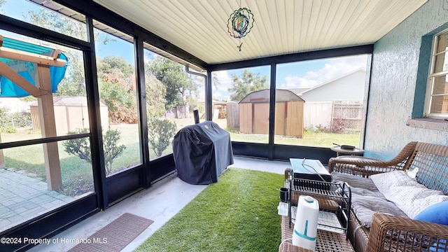 sunroom / solarium featuring plenty of natural light