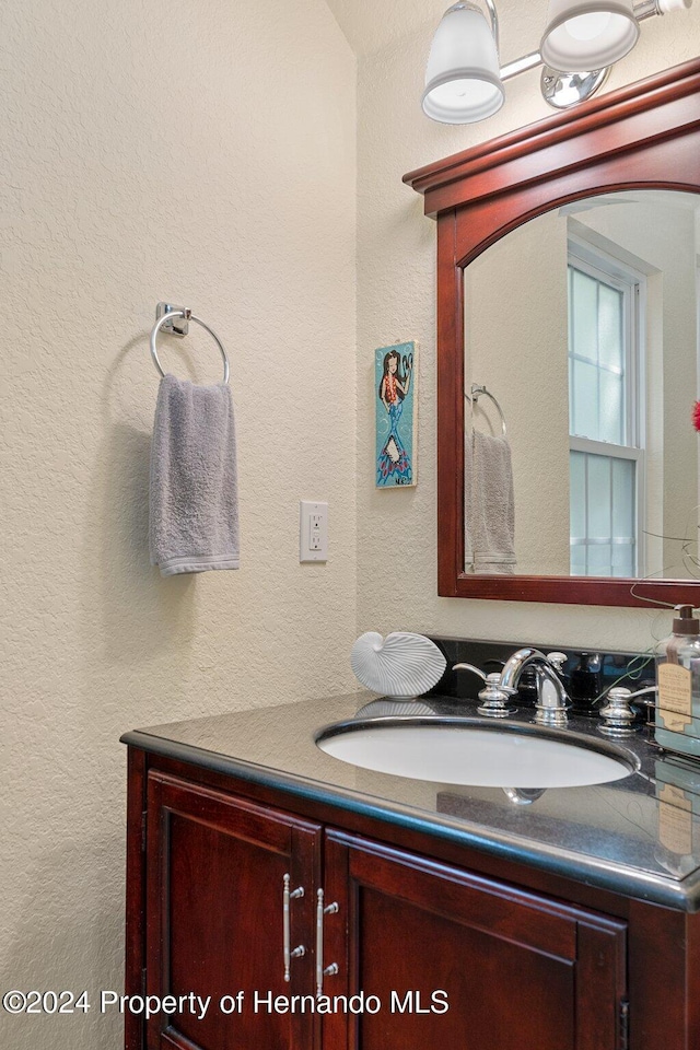 7413 Gettysburg Dr, Weeki Wachee, FL 34607 - bathroom with vanity and a textured wall