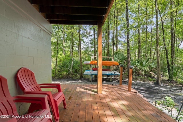 7413 Gettysburg Dr, Weeki Wachee, FL 34607 - view of wooden terrace