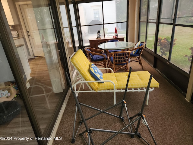 view of sunroom / solarium