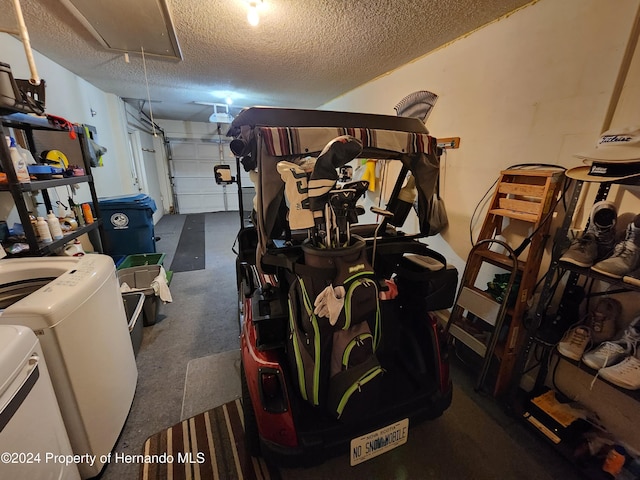 garage featuring independent washer and dryer