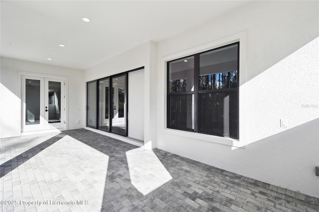 view of patio with french doors