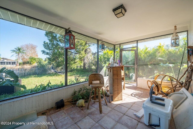 view of sunroom