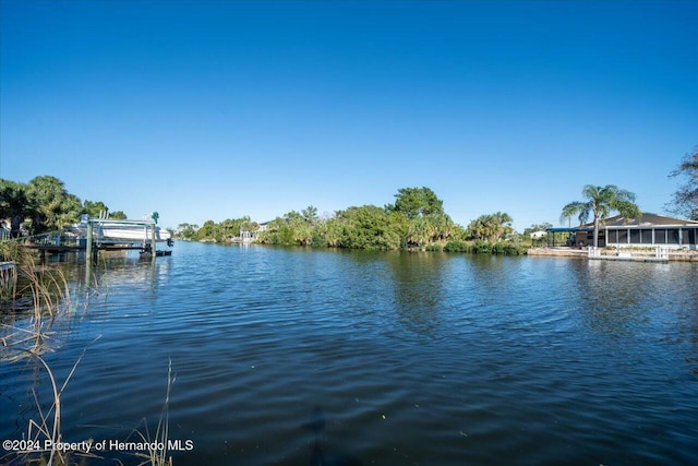 water view with a dock