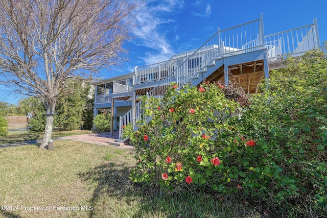 exterior space featuring a deck