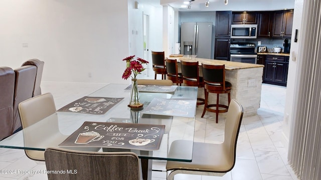 view of dining area