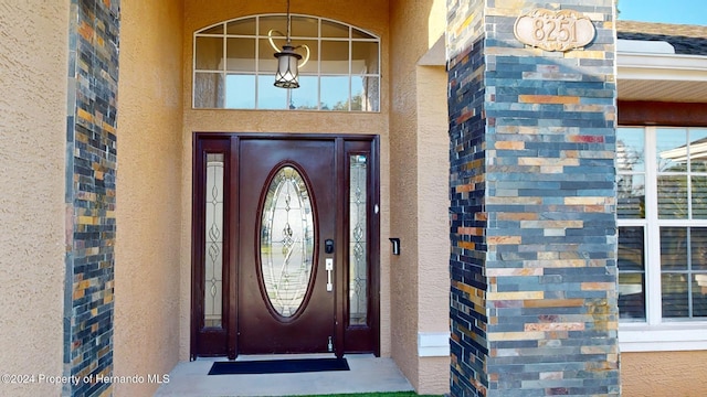 view of doorway to property