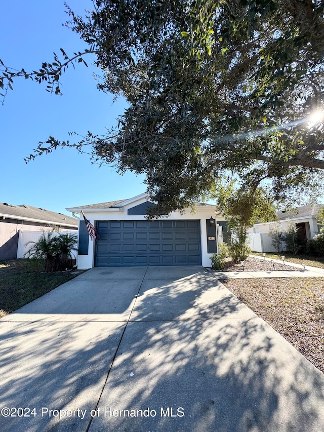 view of front of house featuring a garage