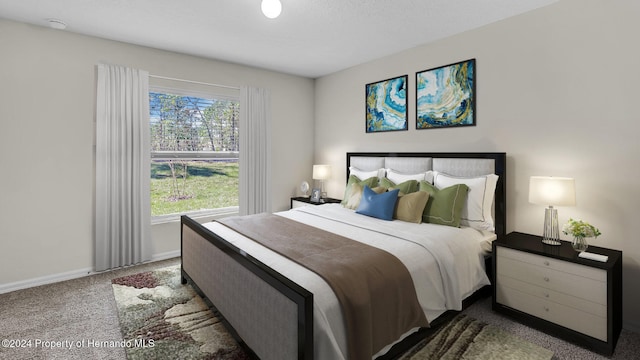 view of carpeted bedroom