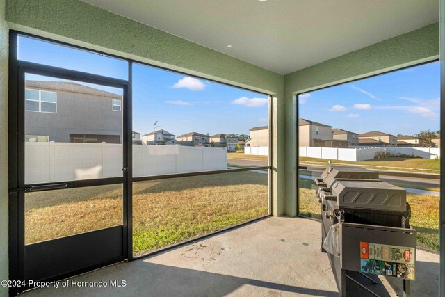 view of sunroom