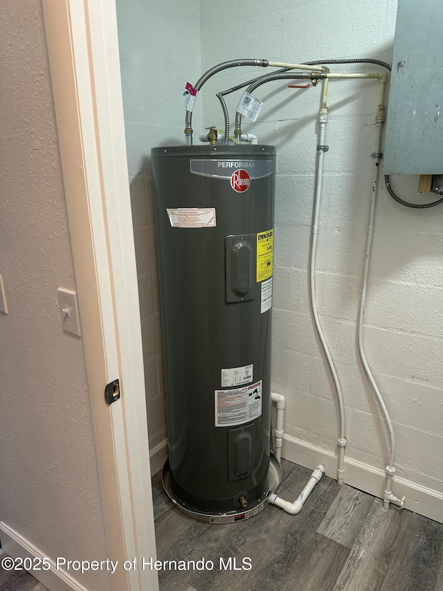 utilities featuring electric water heater