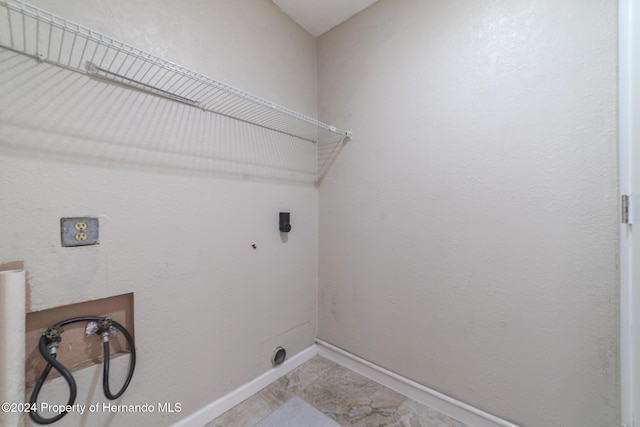 laundry room featuring washer hookup and hookup for an electric dryer