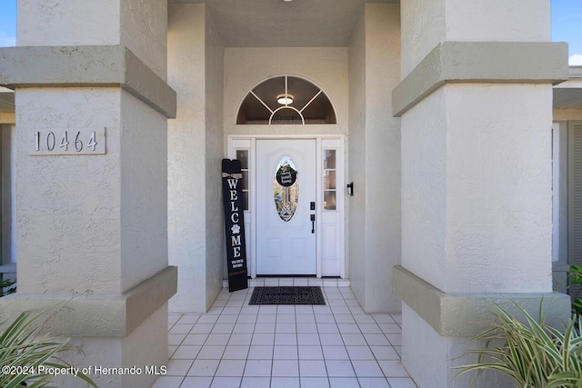 view of doorway to property