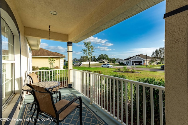 balcony with a porch