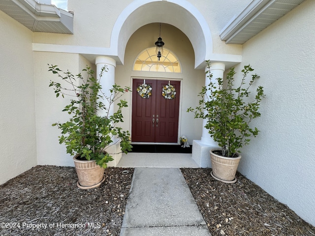 view of doorway to property