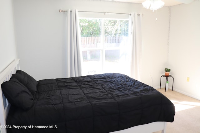 bedroom with carpet flooring