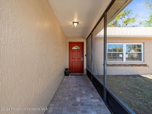 view of doorway to property