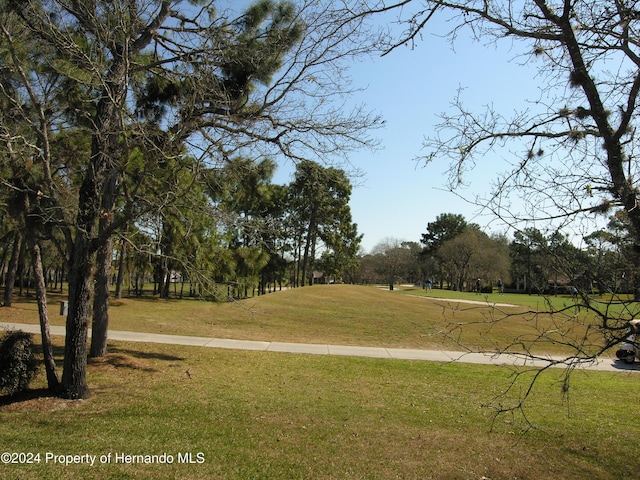 surrounding community featuring a lawn