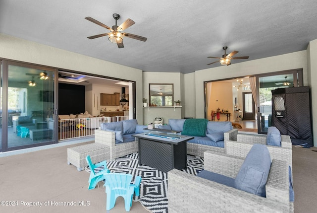 view of patio / terrace featuring an outdoor hangout area