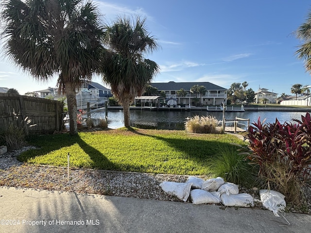 exterior space with a boat dock