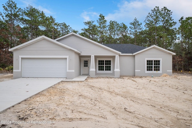 ranch-style house with a garage