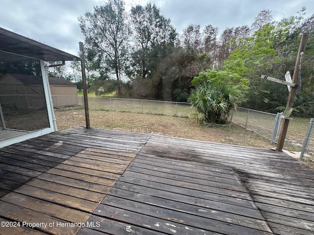 view of wooden deck