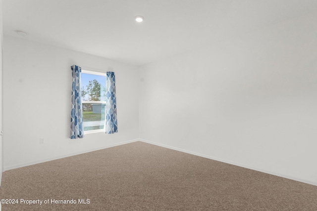 view of carpeted empty room