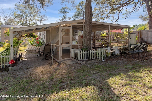 view of rear view of property