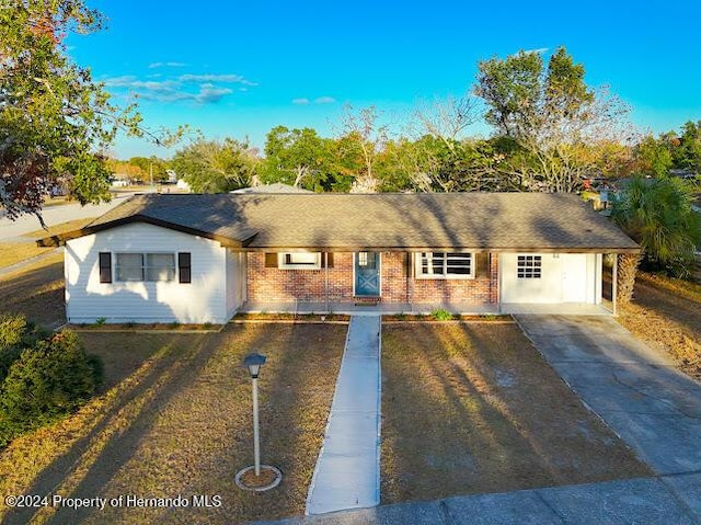 view of ranch-style home