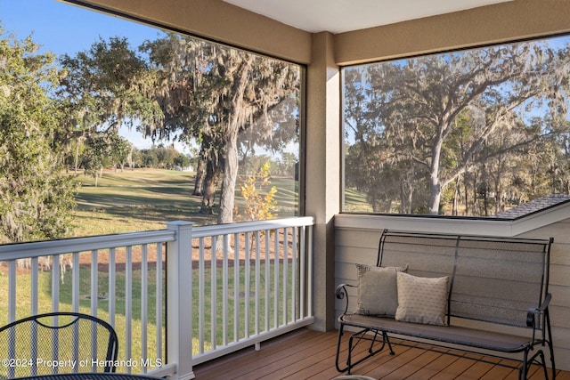 view of sunroom / solarium