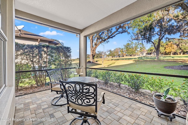 view of sunroom