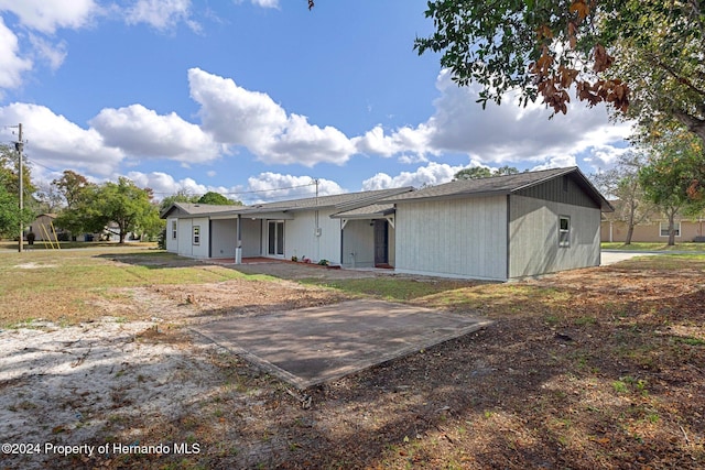 exterior space with a front yard