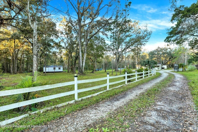 view of road