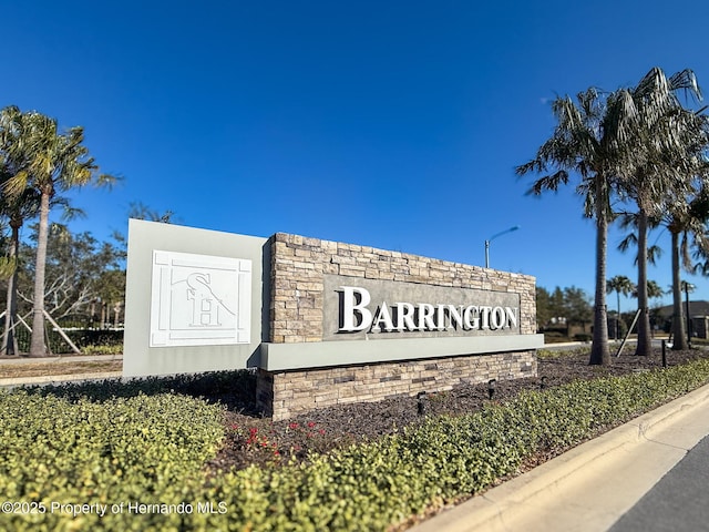 view of community sign