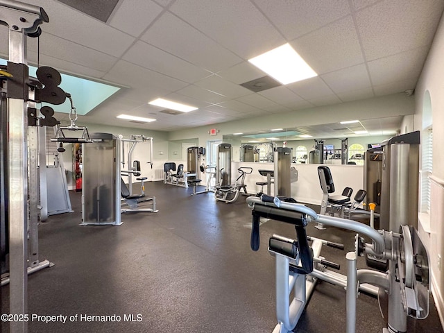 3337 Autumn Amber Dr, Spring Hill, FL 34609 - gym with a drop ceiling