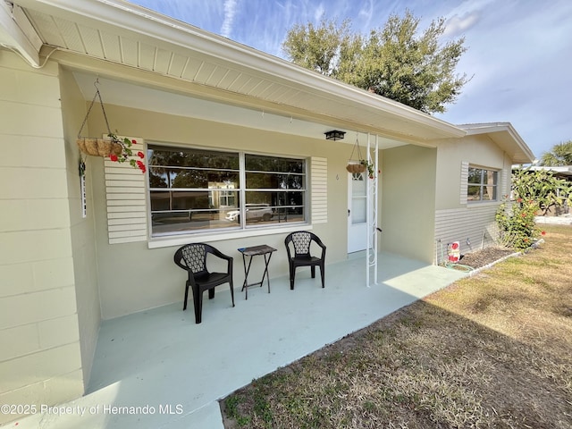 view of patio / terrace with a porch